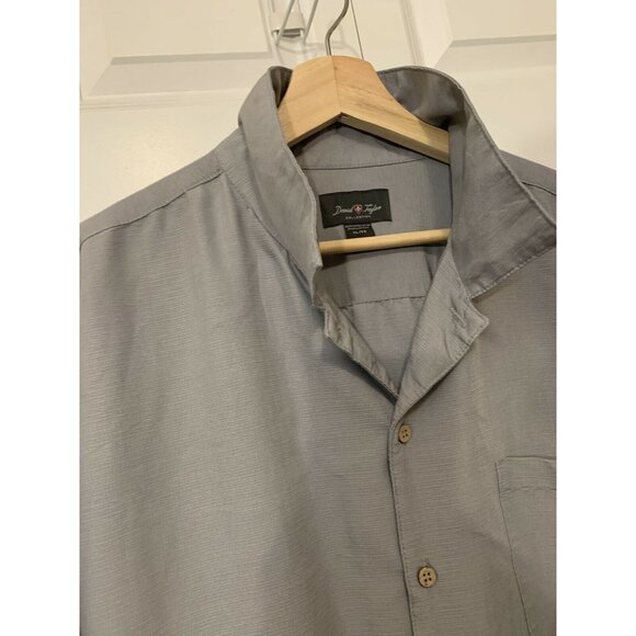 David Taylor Collection Men's Sz XL Button Up Camp Shirt NICE Gray Rockabilly - Picture 7 of 8